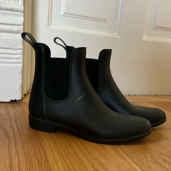 Merona Black Rubber Ankle Boots - Picture 1 of 4